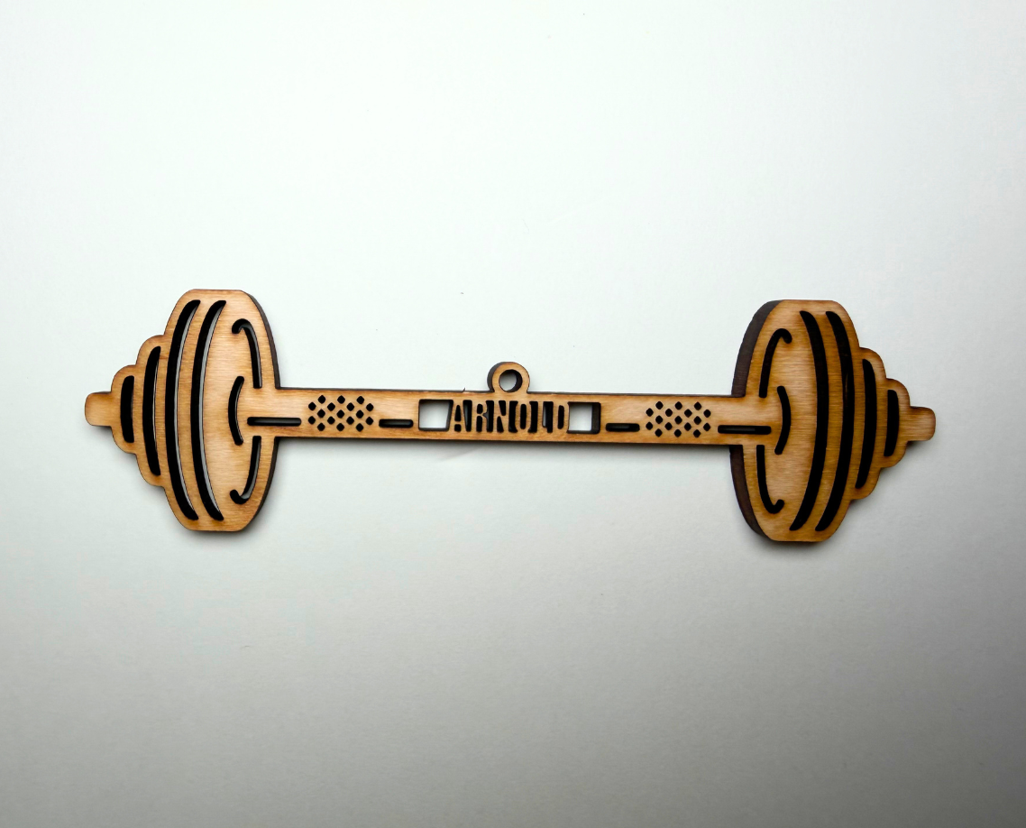 Barbell Ornament – Customizable