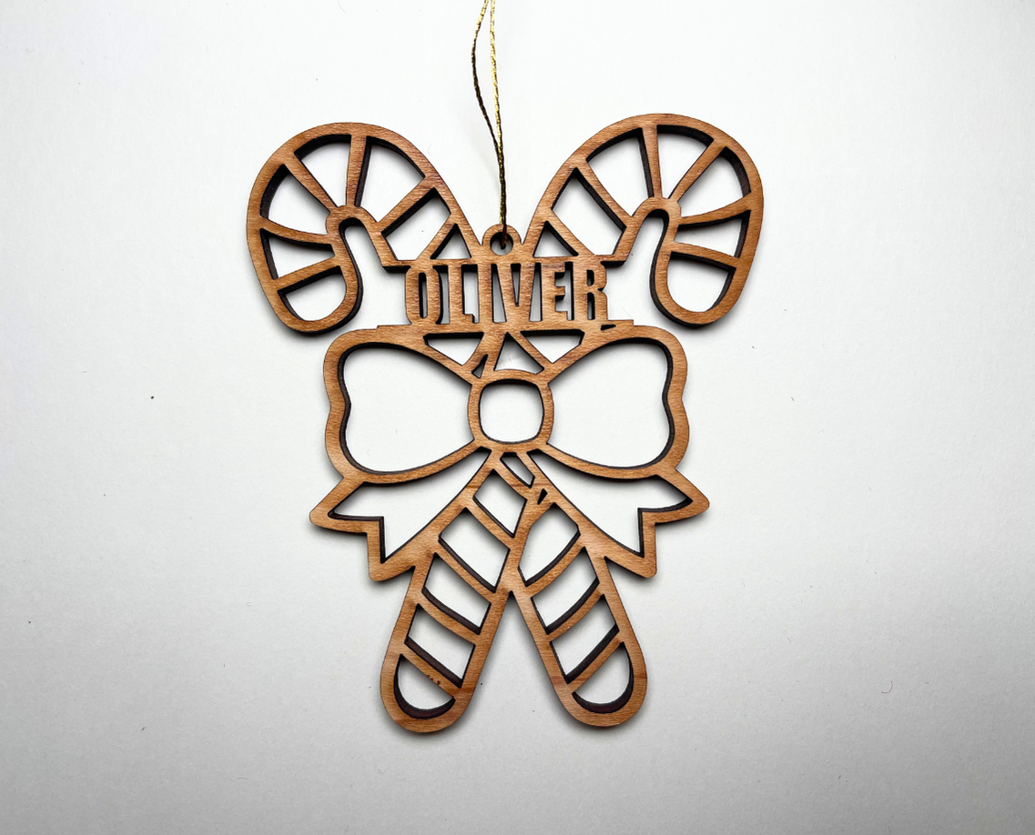 Candy Cane Ornament – Customizable