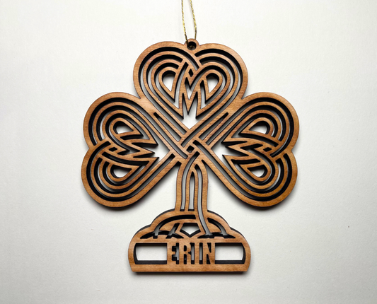Celtic Shamrock Ornament – Customizable