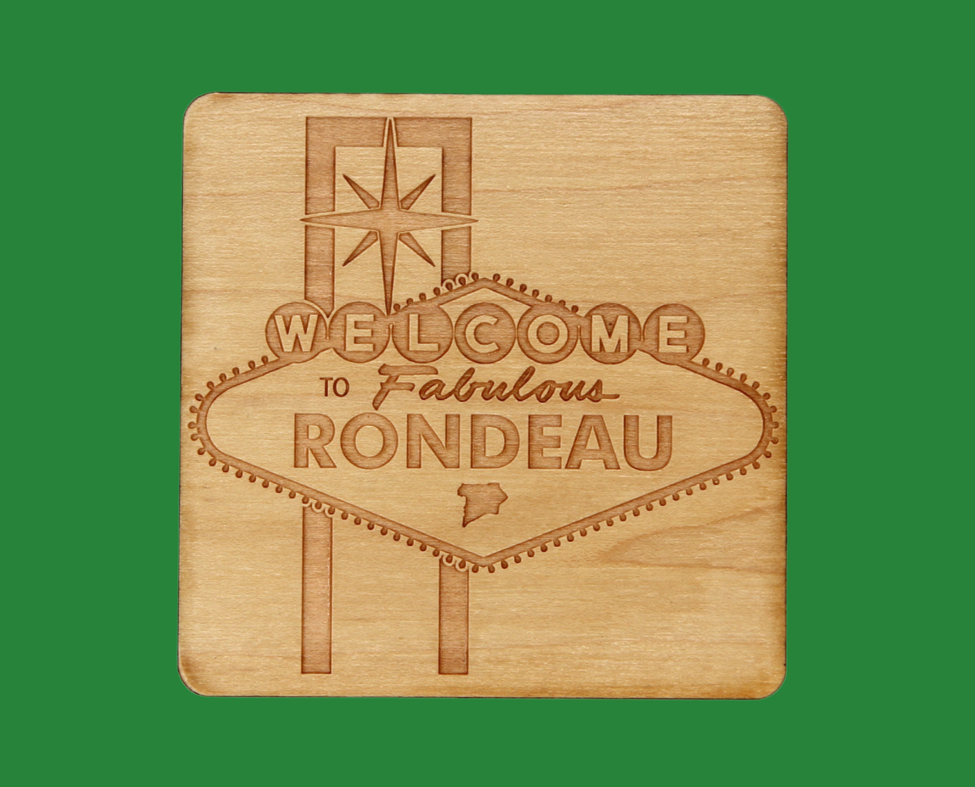 Chatham-Kent Coasters – Choose Your Own Town Names (Vegas Style, Set of 4)