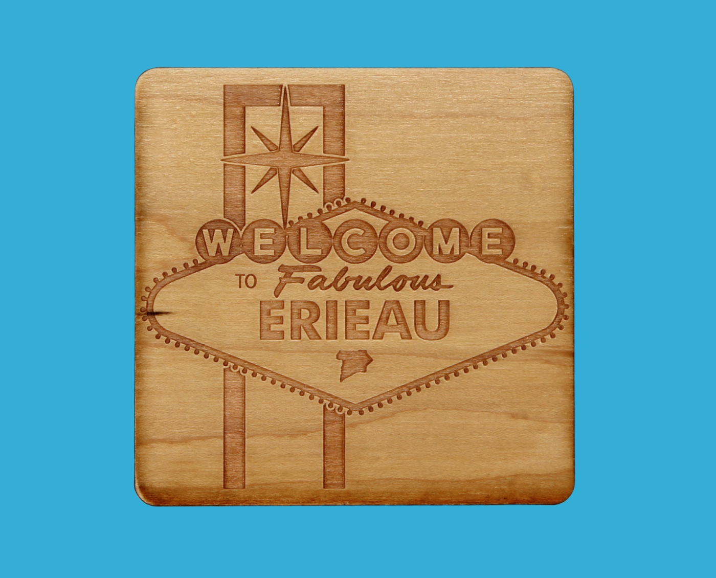 Chatham-Kent Coasters – Choose Your Own Town Names (Vegas Style, Set of 4)