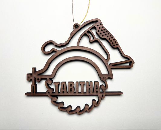 Circular Saw Ornament – Customizable
