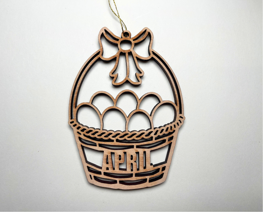 Easter Basket Ornament – Customizable