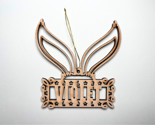 Easter Bunny Ears Ornament – Customizable