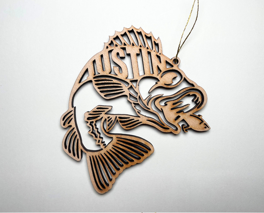 Fish on Lure Ornament – Customizable