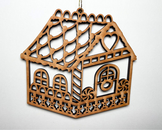 Gingerbread House Ornament – Plain