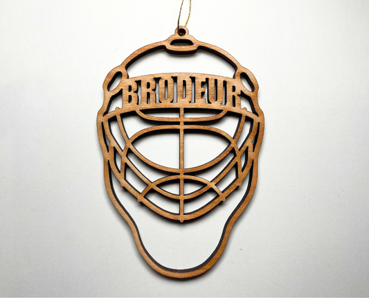 Goalie Mask Ornament – Customizable
