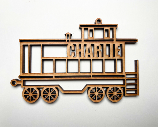 Holiday Train Caboose Ornament - Customizable
