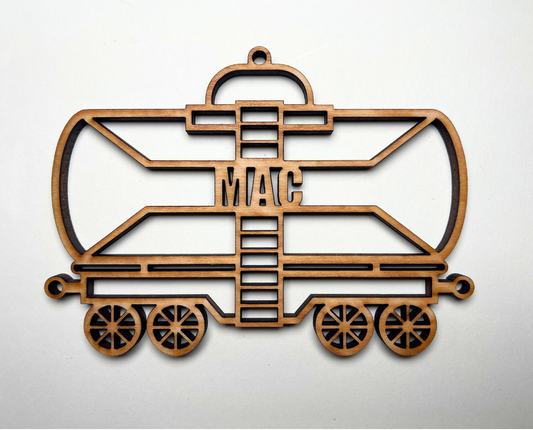 Holiday Train Tanker Car Ornament