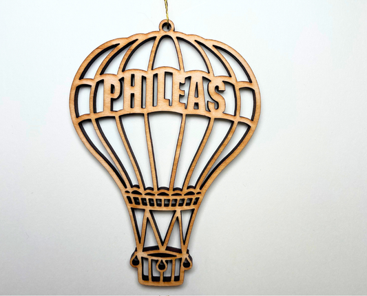 Hot Air Balloon Ornament – Customizable