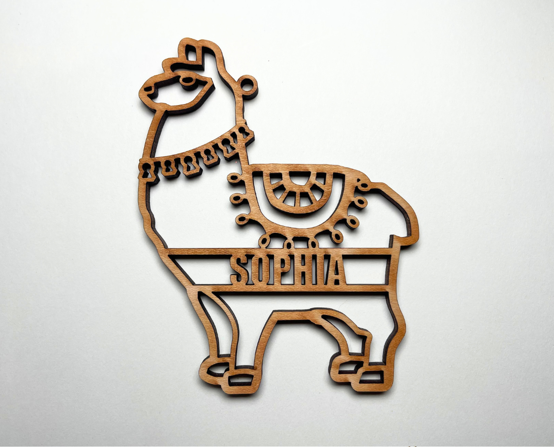 Llama Ornament – Customizable