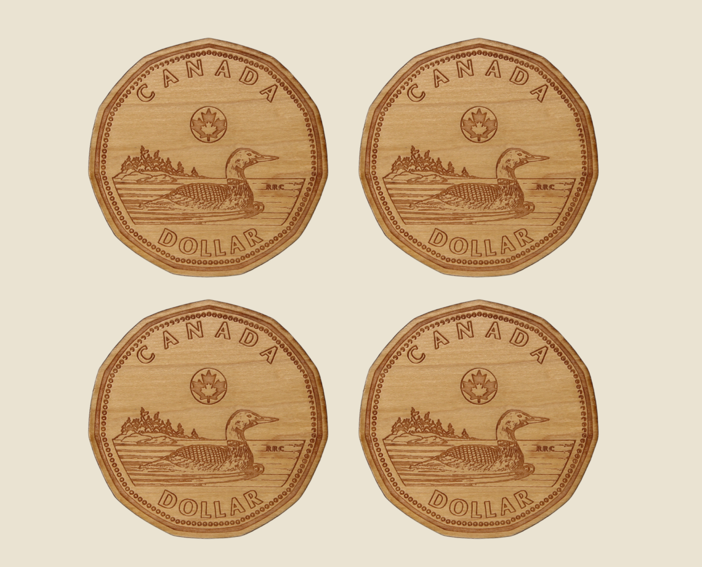 Loonie Coasters (Set of 4)