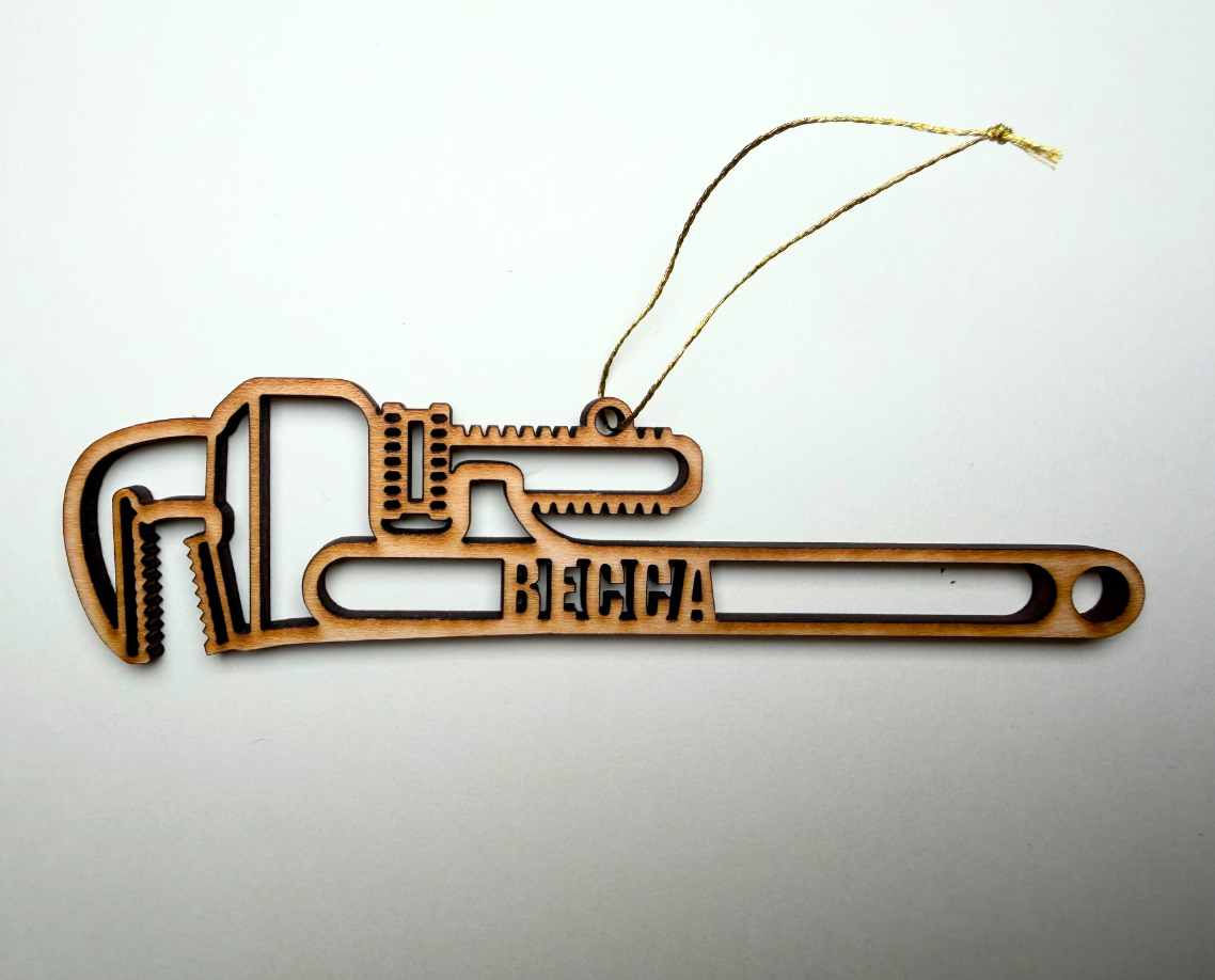 Pipe Wrench Ornament – Customizable