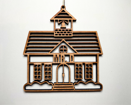 School House Ornament – Customizable