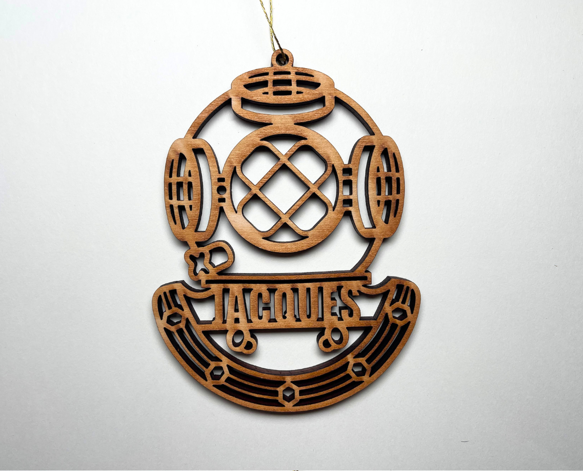 Scuba Helmet Ornament – Customizable