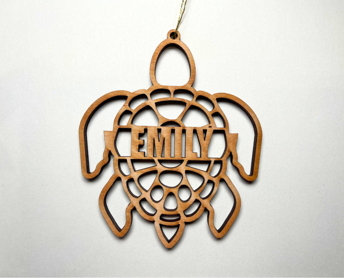 Sea Turtle Ornament - Customizable