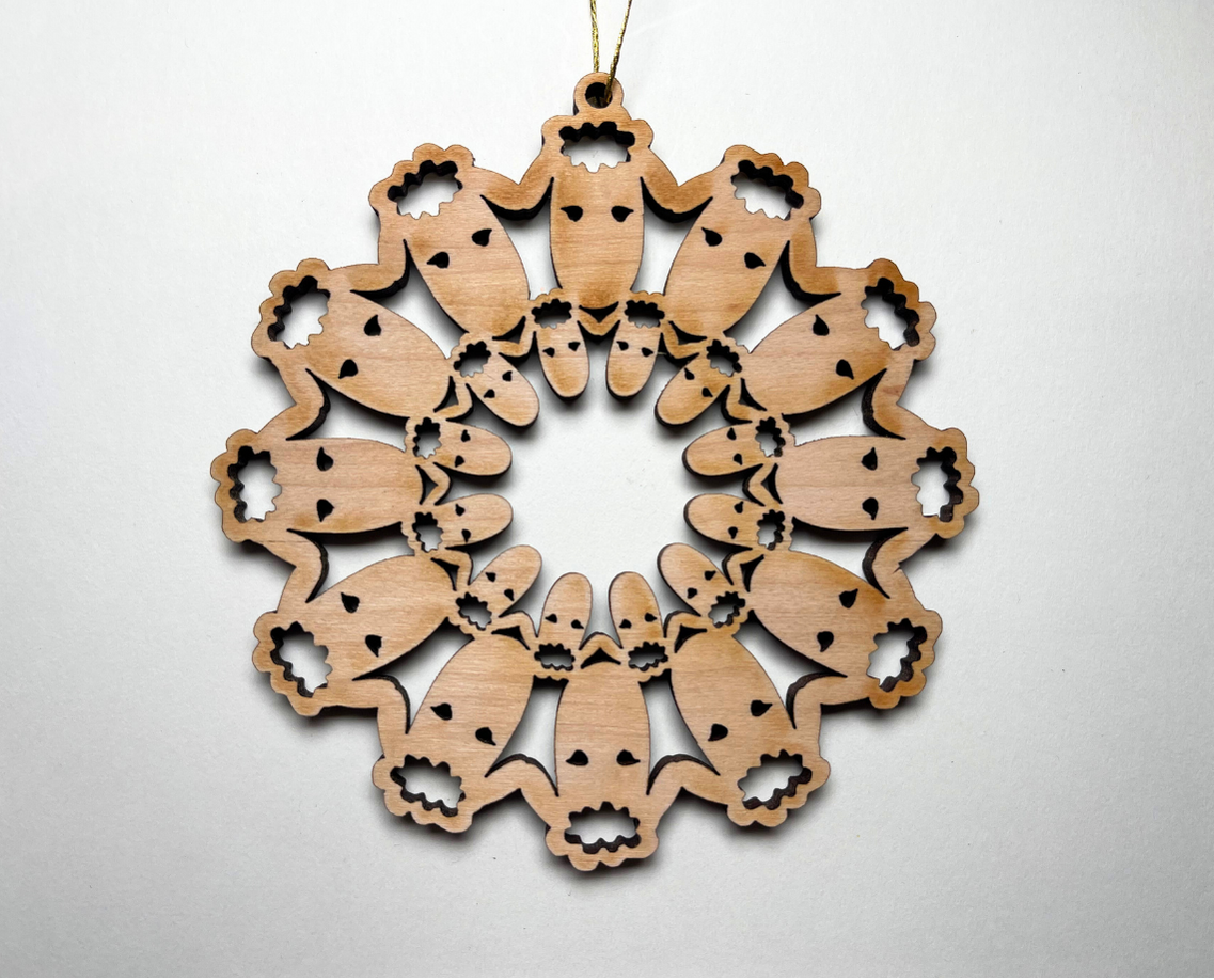 Sheep Snowflake Ornament – Customizable