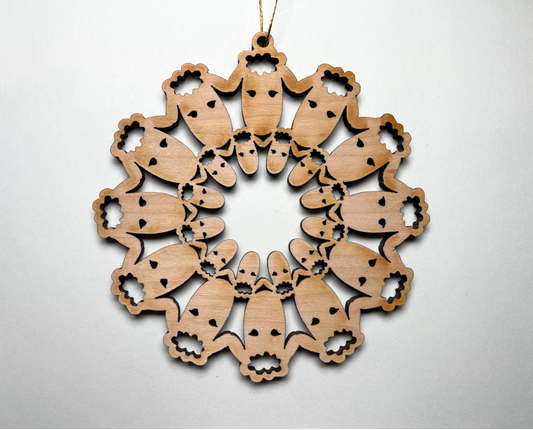 Sheep Snowflake Ornament – Customizable