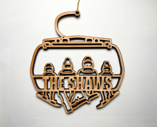 Ski Lift Ornament – Customizable