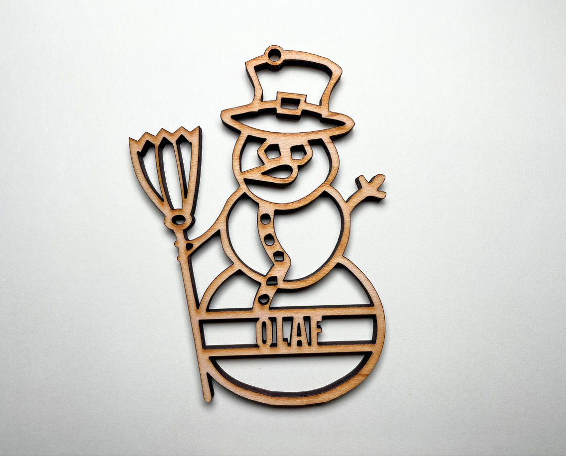 Snowman Ornament – Customizable