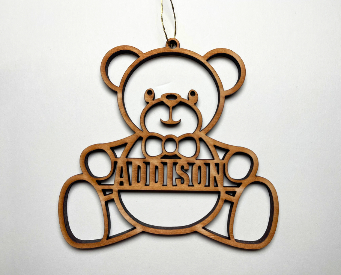 Teddy Bear Ornament – Customizable