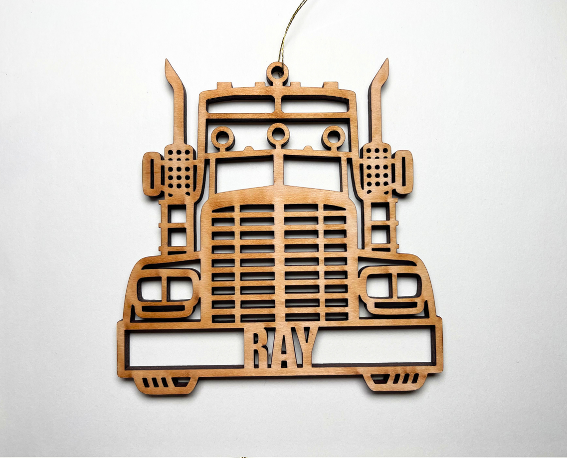 Transport Truck Ornament – Customizable
