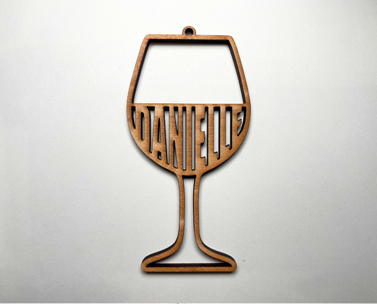 Wine Glass Ornament – Customizable