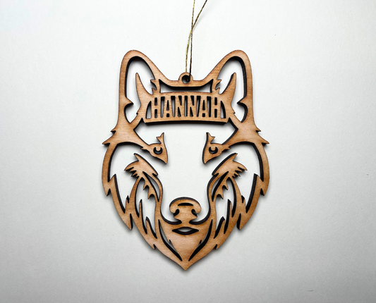 Wolf Ornament – Customizable