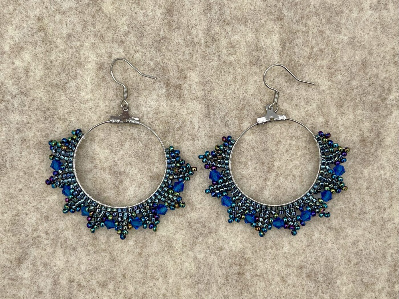 Blue Fáinne Sióg (Fairy Circle) Earrings