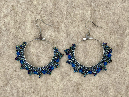 Blue Fáinne Sióg (Fairy Circle) Earrings
