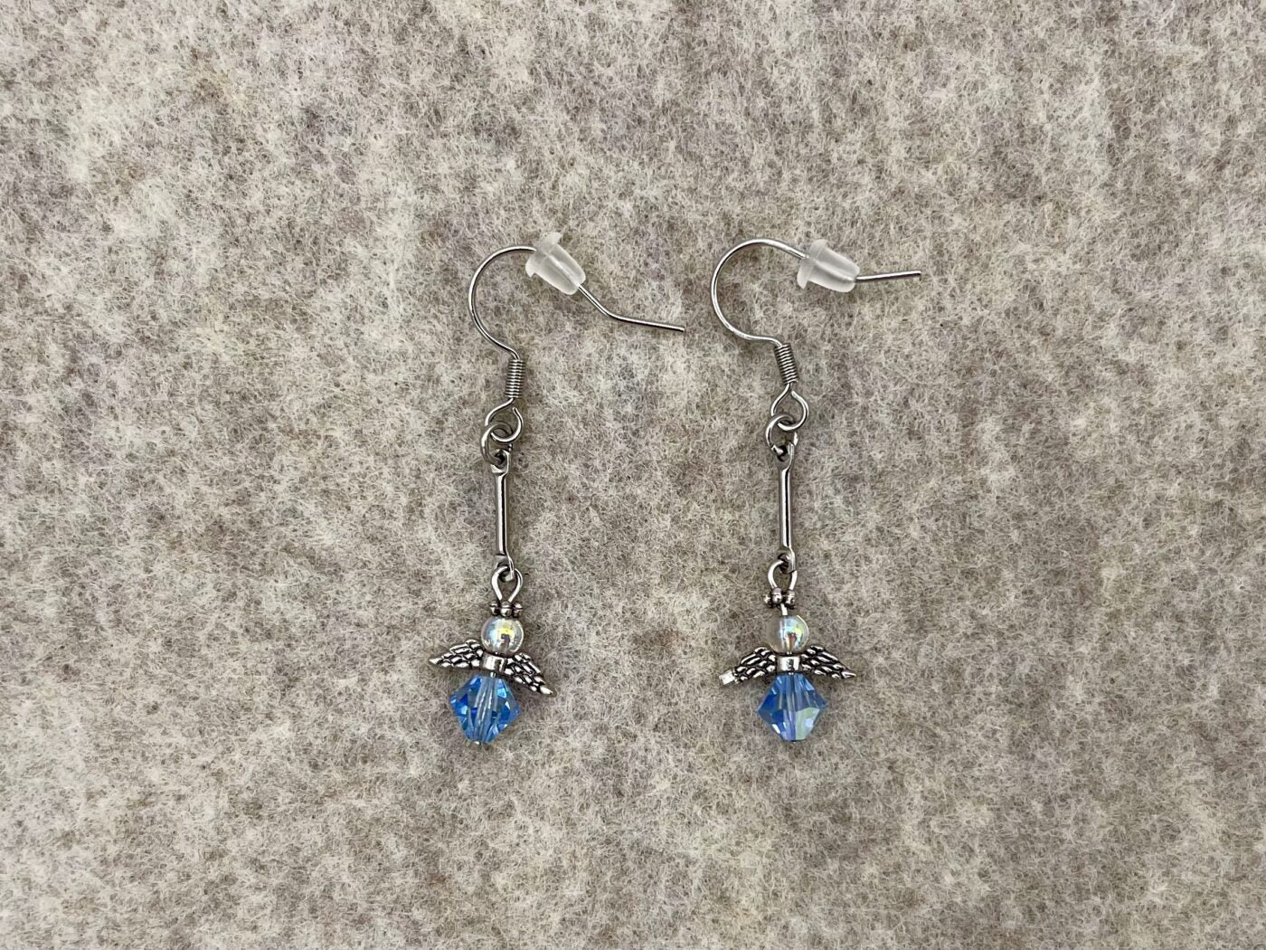 Purple Angel Earrings