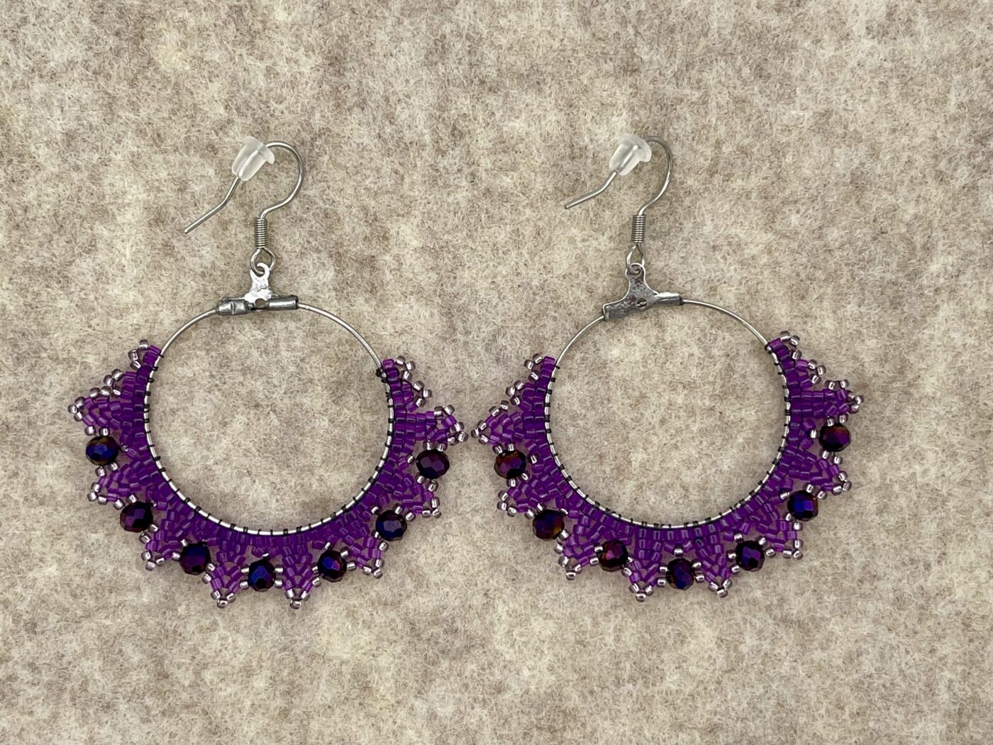 Purple Fáinne Sióg (Fairy Circle) Earrings