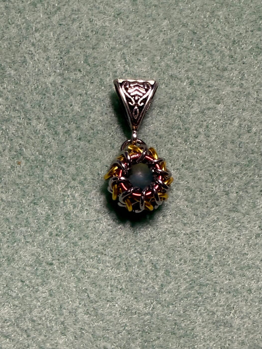 Silver Dragon’s Eye Pendant (Black)