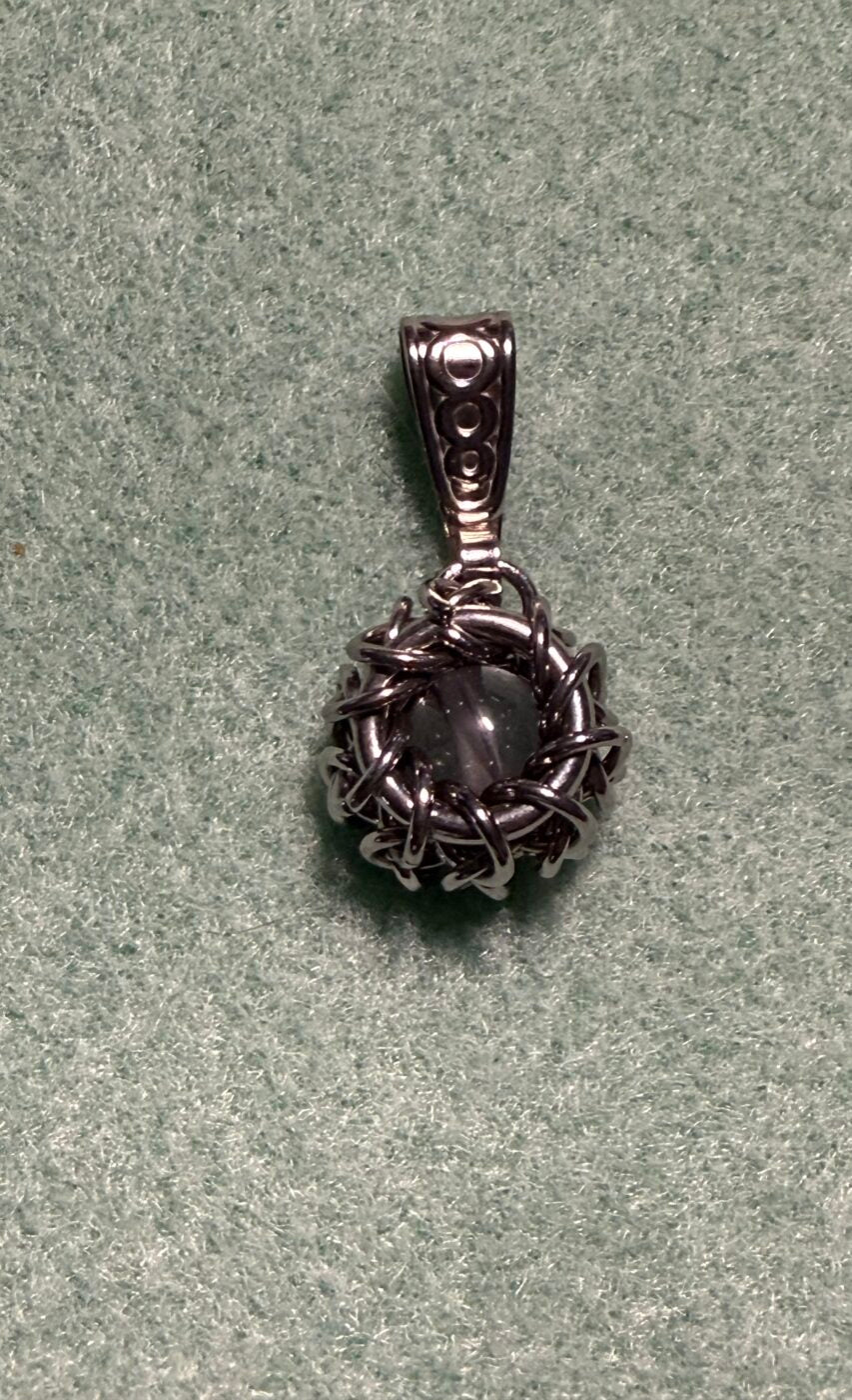 Silver Dragon’s Eye Pendant (Purple)
