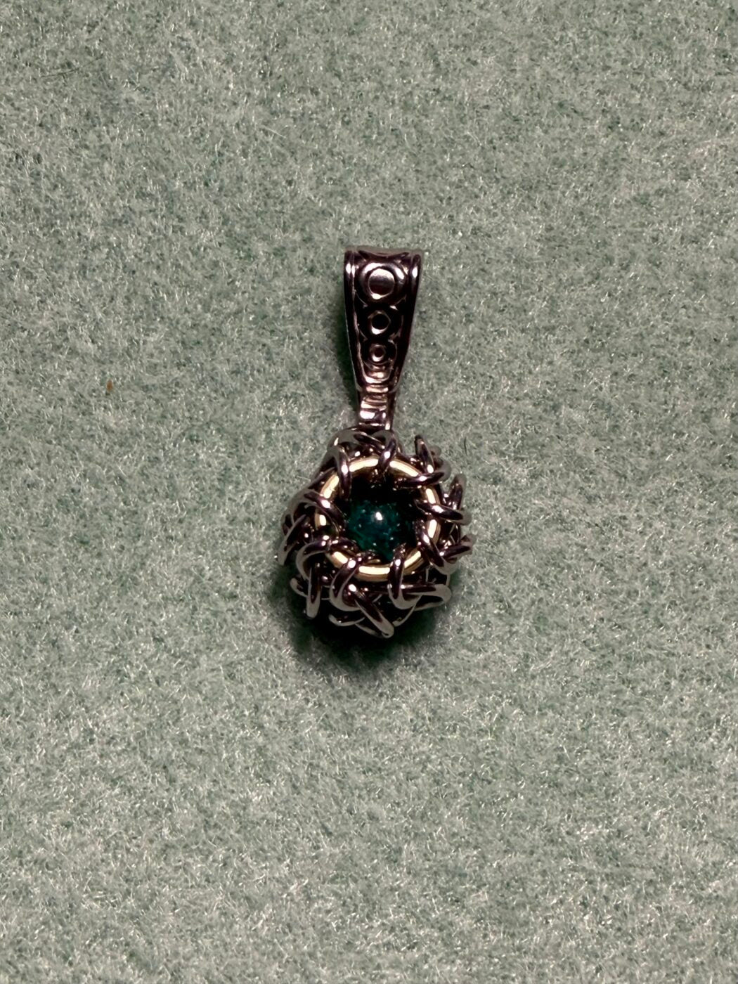 Silver Dragon’s Eye Pendant (Yellow)