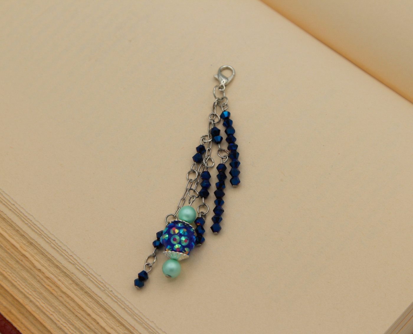 Blue Sparkles Book Bling Charm Bundle