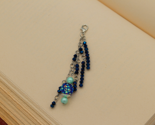 Blue Sparkles Book Bling Charm Bundle