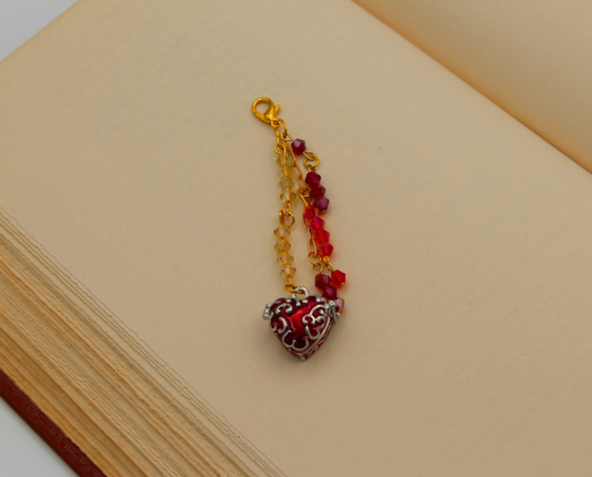 Hearts and Keys Book Bling Charm Bundle