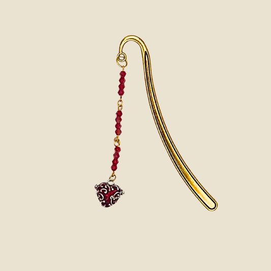 Red Heart Locket Book Bling