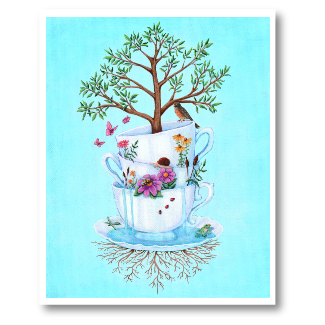 Tea in the Garden Art Print