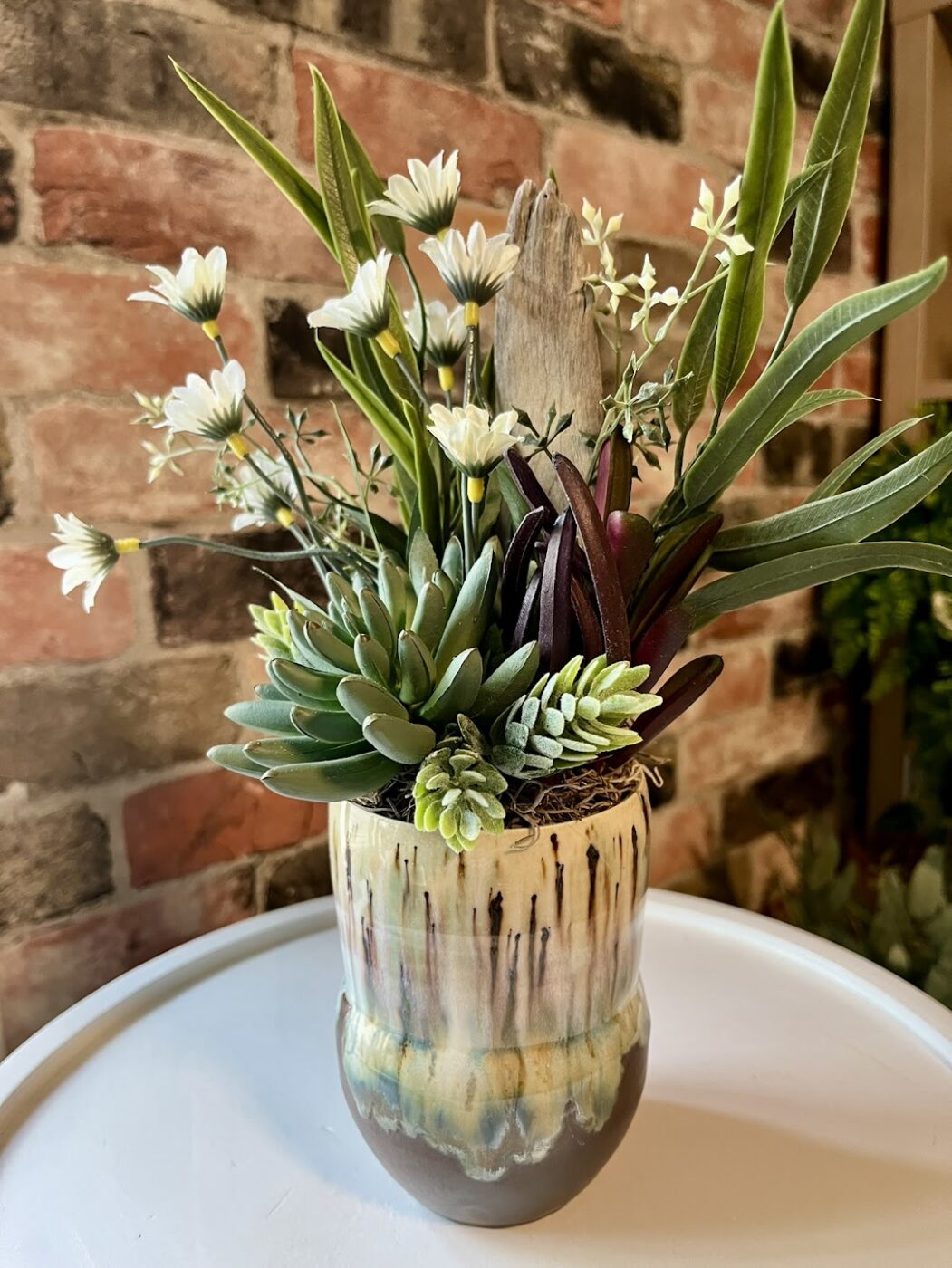 P & J Design: Drippy Glaze Tumbler (Purple/Brown)