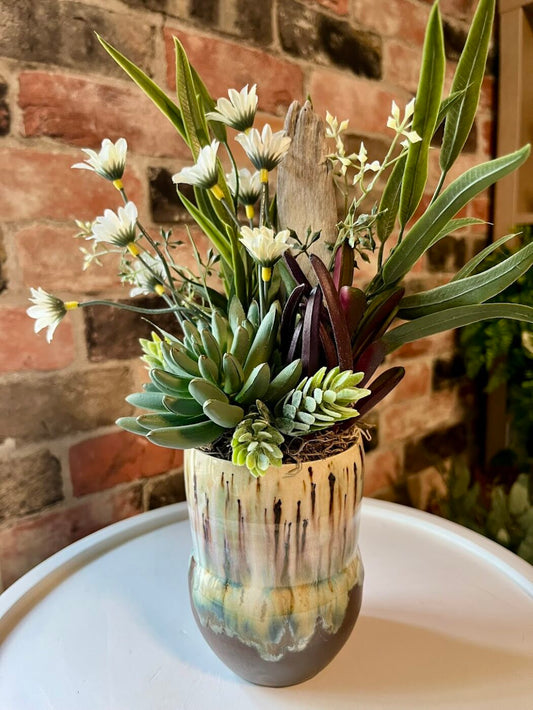 P & J Design: Drippy Glaze Tumbler (Purple/Brown)