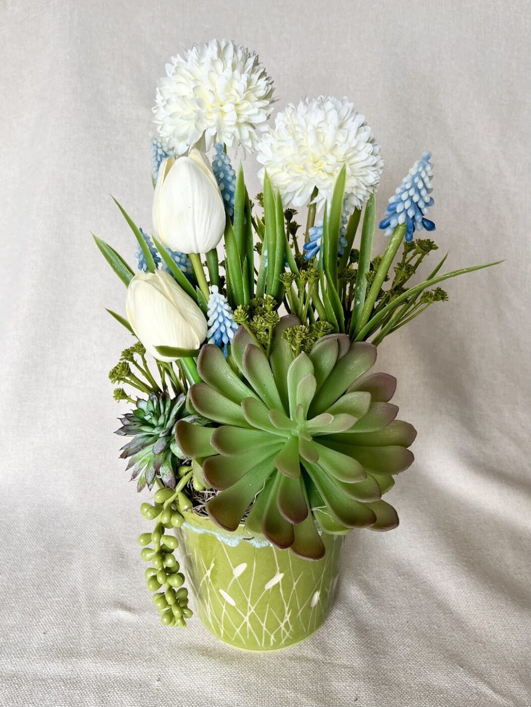 P & J Design: Green Flower Pot