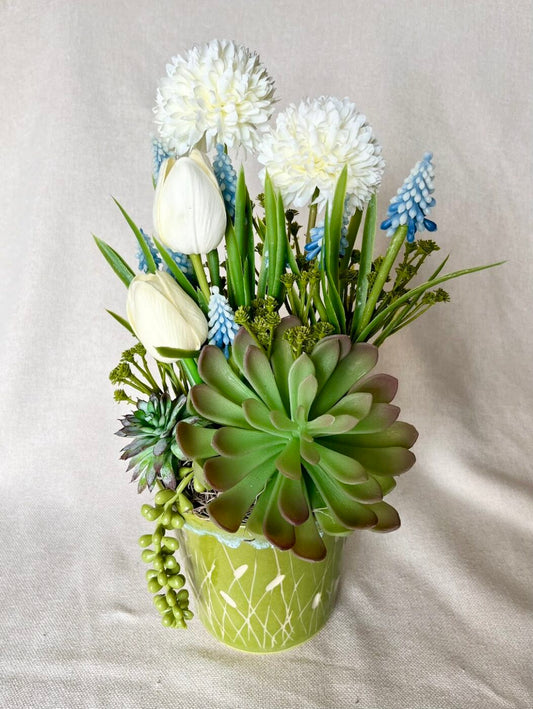 P & J Design: Green Flower Pot
