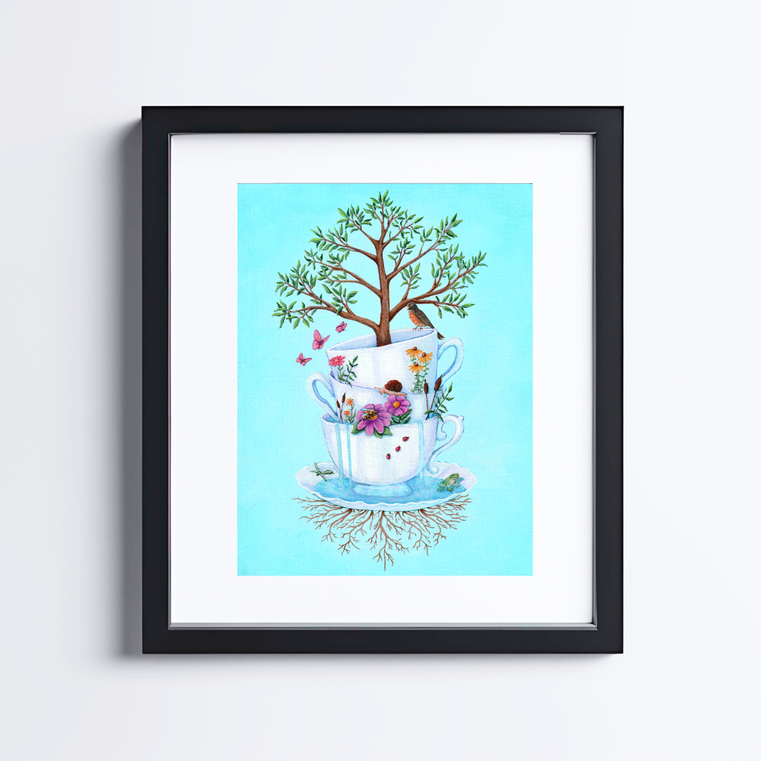 Tea in the Garden Art Print