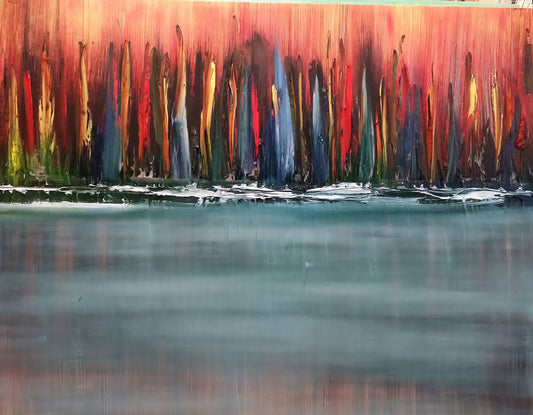Acrylic on canvas.  16″ x 20″