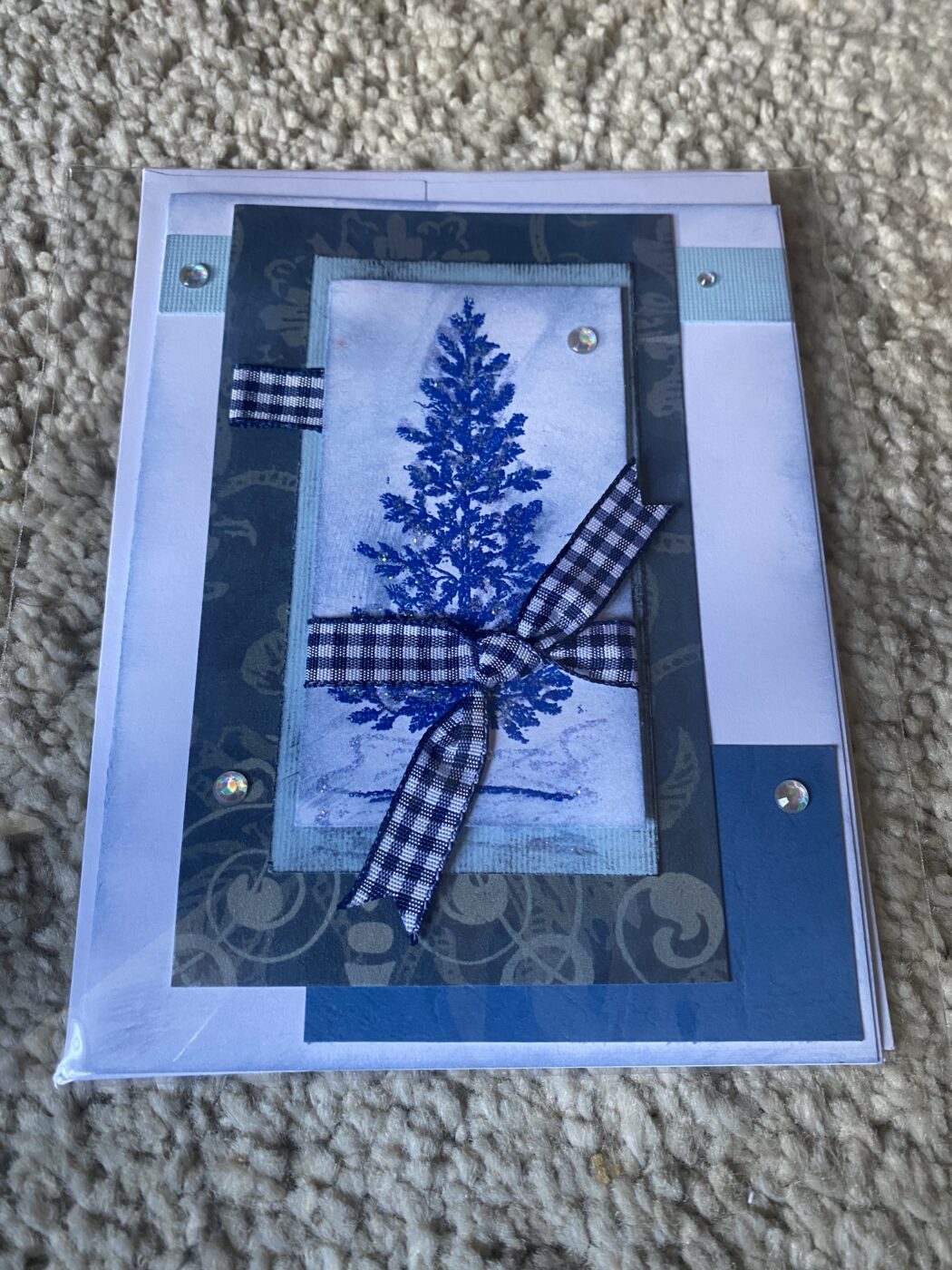 Christmas Tree Greeting Card (with bow)