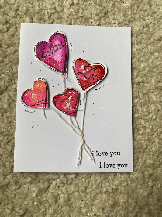 I Love You (heart balloons) Greeting Card