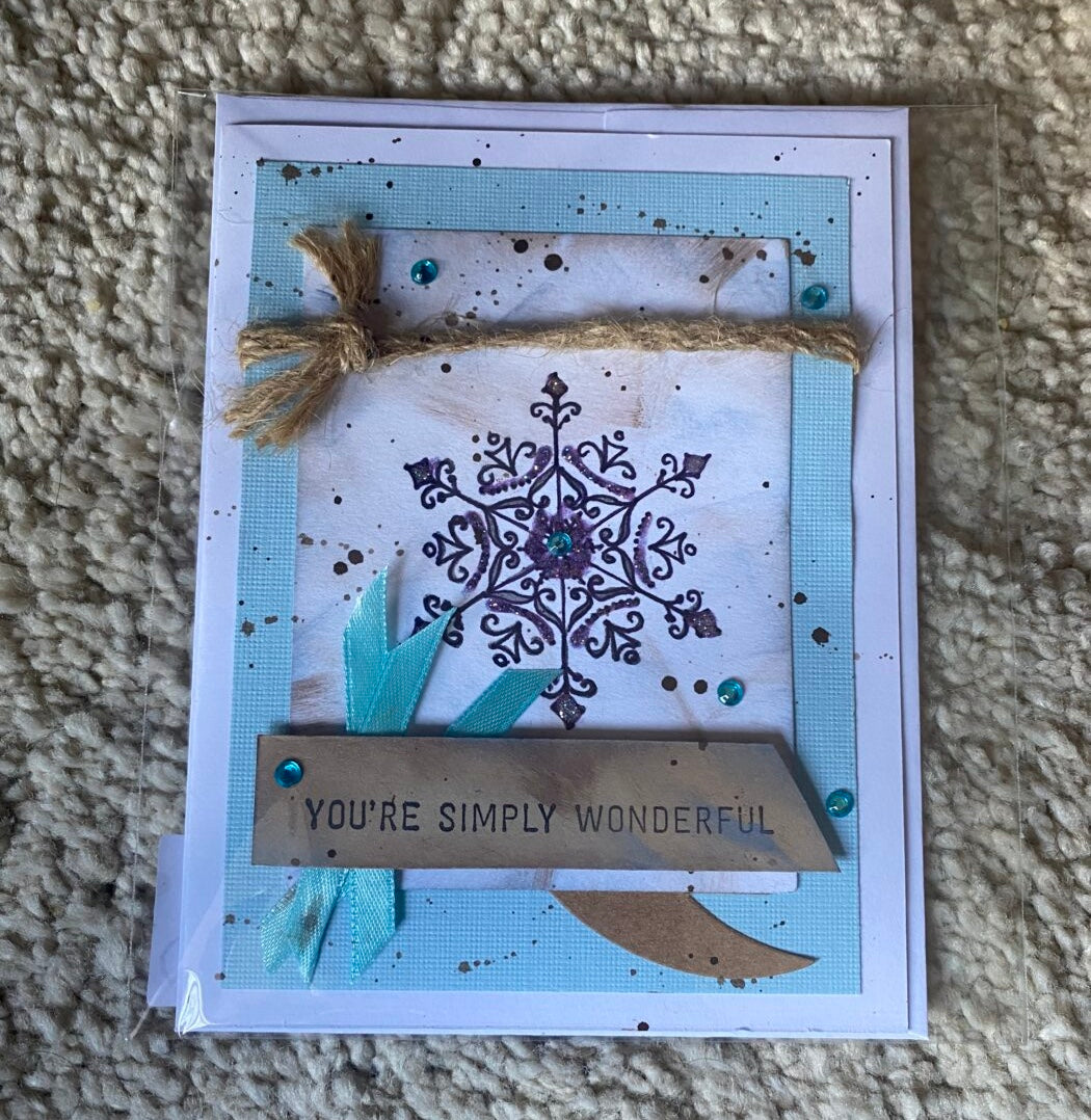 You’re Simply Wonderful Greeting Card (snowflake)