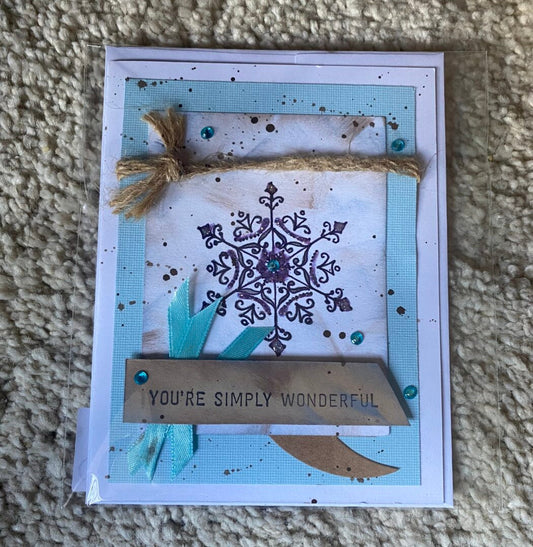 You’re Simply Wonderful Greeting Card (snowflake)